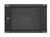 Lanberg Szafa instalacyjna rack wisząca 19 cali 6U 540x350 czarna drzwi  przeszklone ( flat pack)
